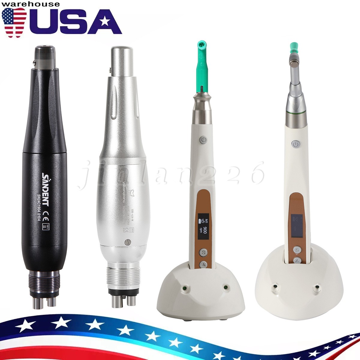 Dental Cordless Prophy Handpiece /Hygiene Handpiece Air Motor 4 Holes