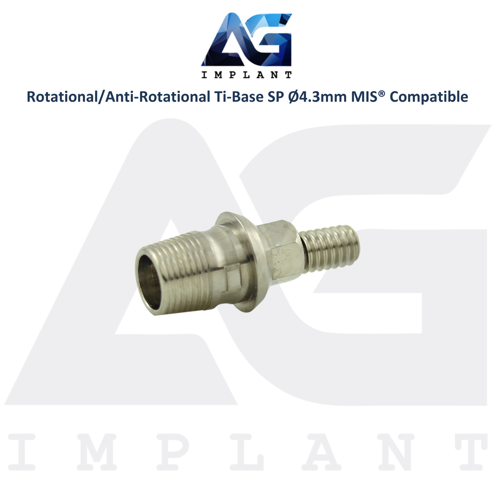 x5 MIS® Compatible Tibase Anti-Rotational/Rotational Ø4.3mm Standard Platform