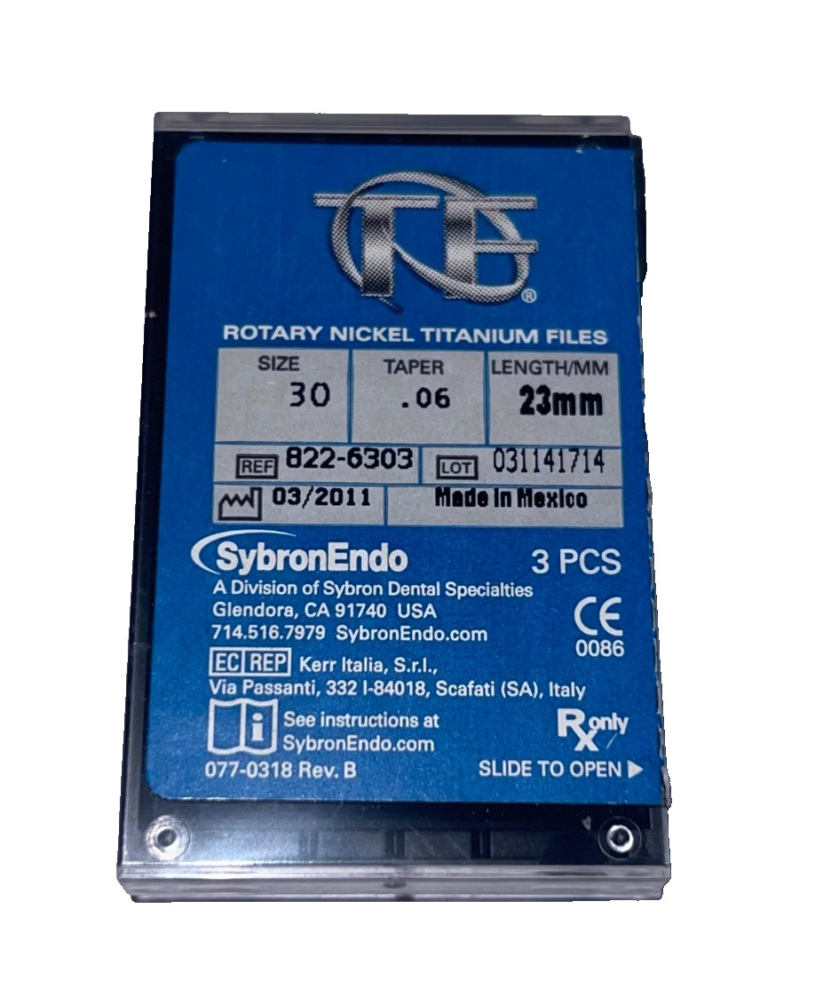 SybronEndo TF Rotary NiTi Files Size 30/.06/23mm **36 packs**