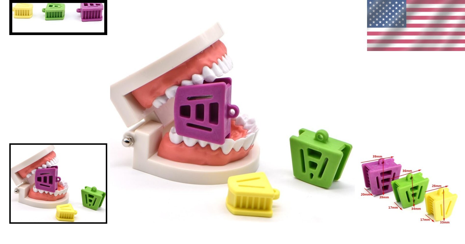 3 Pcs Dental Mouth Prop Set – Essential for Tongue Stabilization in Treatments
