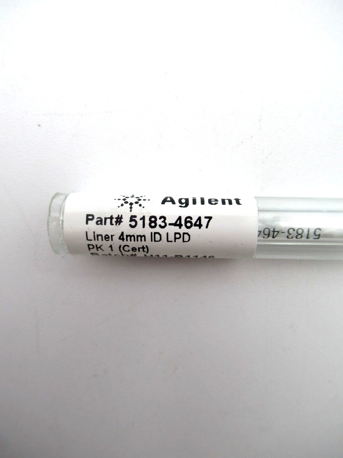 AGILENT 4mm ID 78.5mm Split GC Single Taper Injection Port Liner 5183-4647