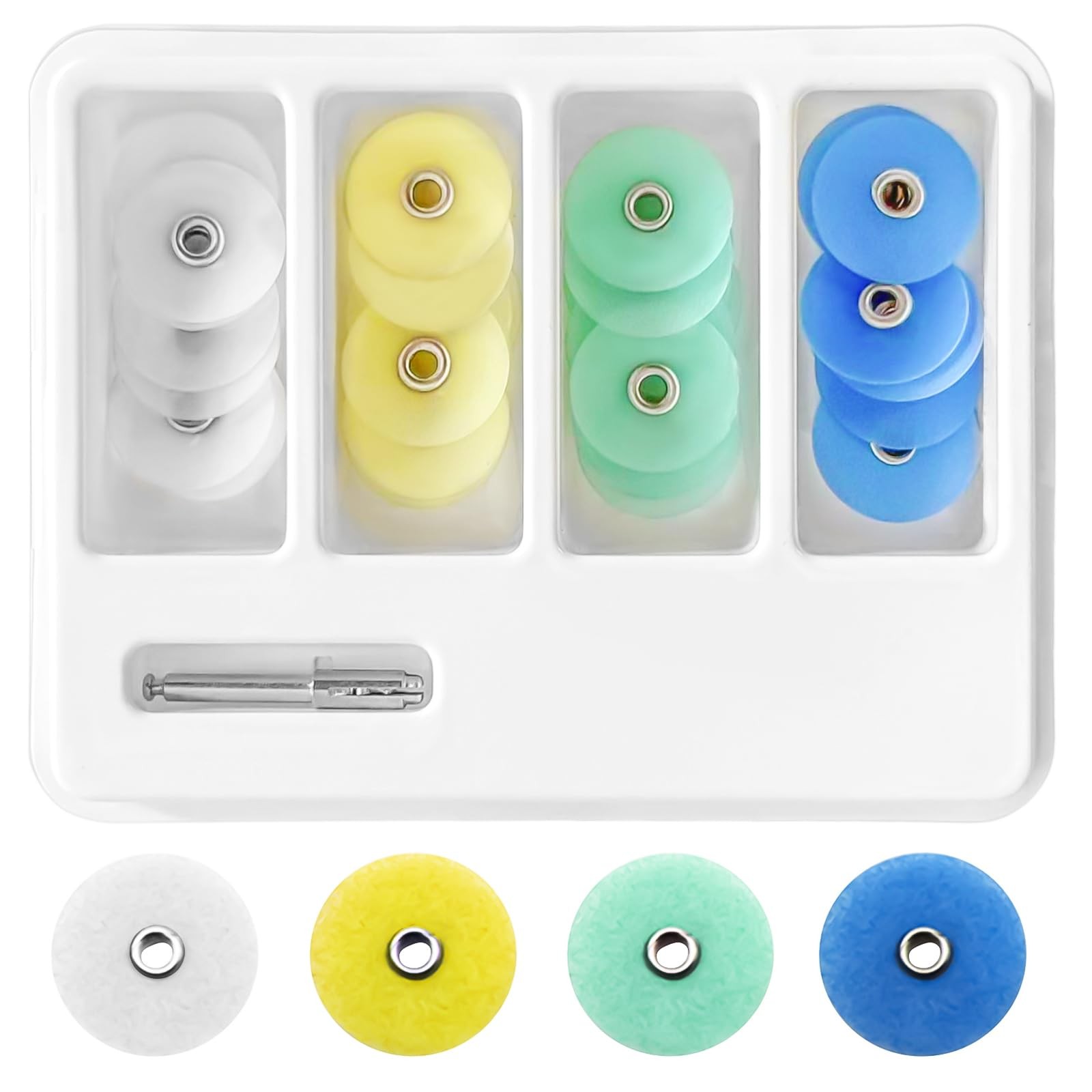 40 Piece 14mm Dental Polishing Discs Assorted Kit, Polisher Supplies…