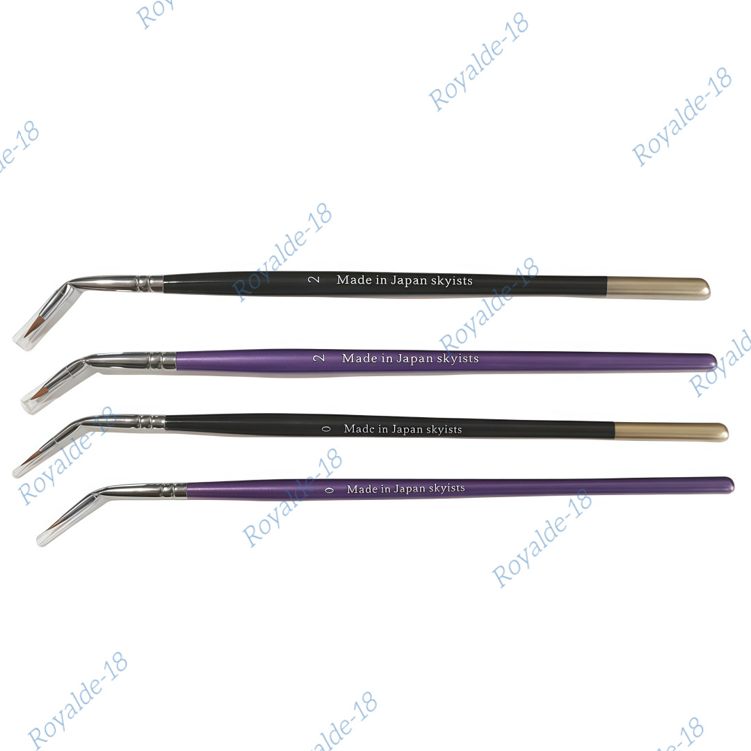 Dental Curved Brush Pens Skyist Nylon Hair Denture Dentine Ceramco Metal Powder