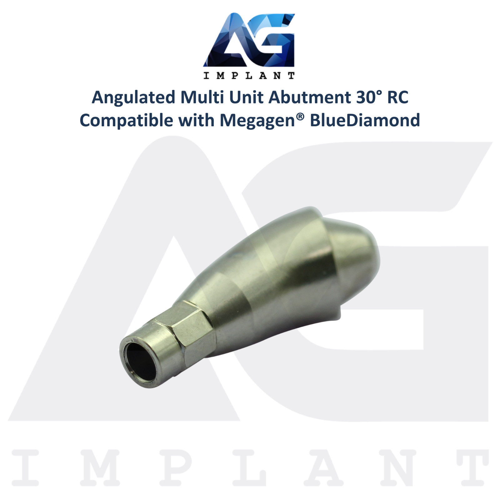 10 Angled 30° Multi Unit Prosthetic RC Int Hex Megagen® BlueDiamond Compatible