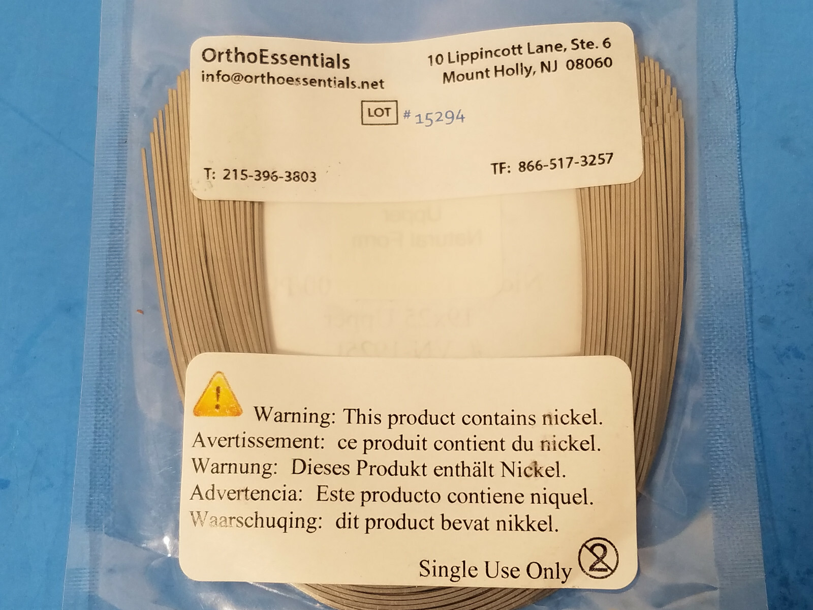 OrthoEssentials Monarch IIG VN-1925U Nickel Titanium 19X25 Upper 100/Pk