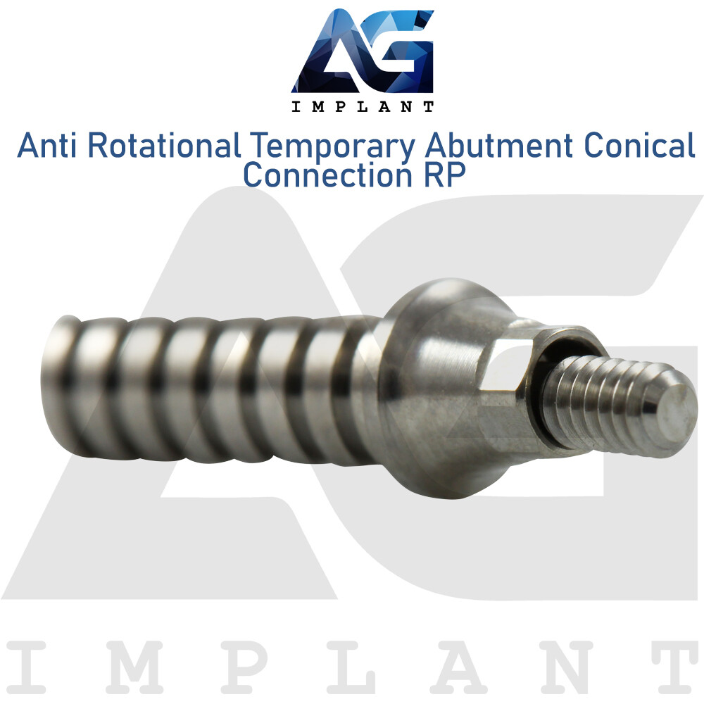 10 Titanium Temporary Abutment With Hex RP Conical Connection Dental