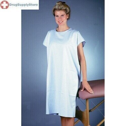 MIL Core Small Full Open Patient Gown, Blue