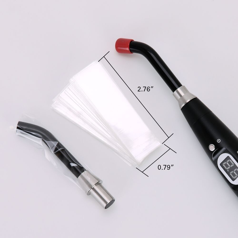 200 Pcs Disposable Dental Curing Light Guide Stick Sleeve Sheath Cover Plastic