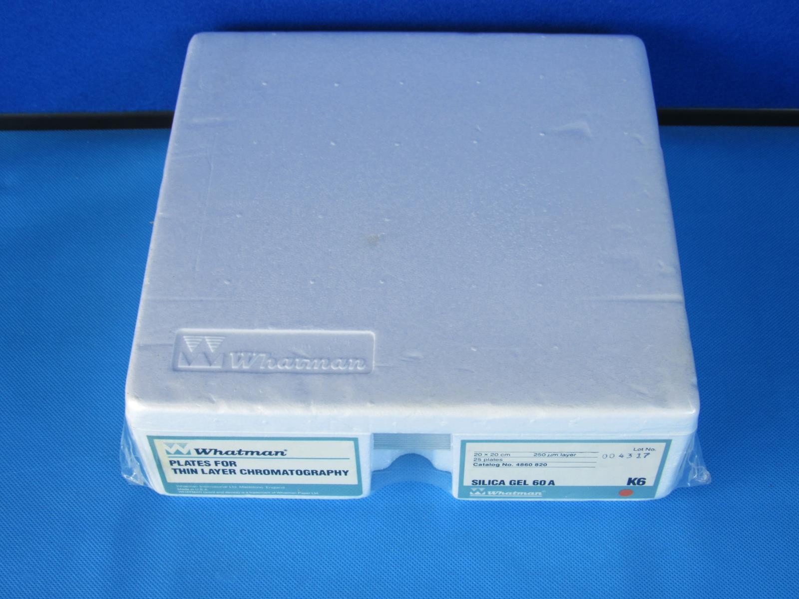 Whatman 4860-820 Chromatography Plate K6 Silica Gel 60A 20 x 20 cm