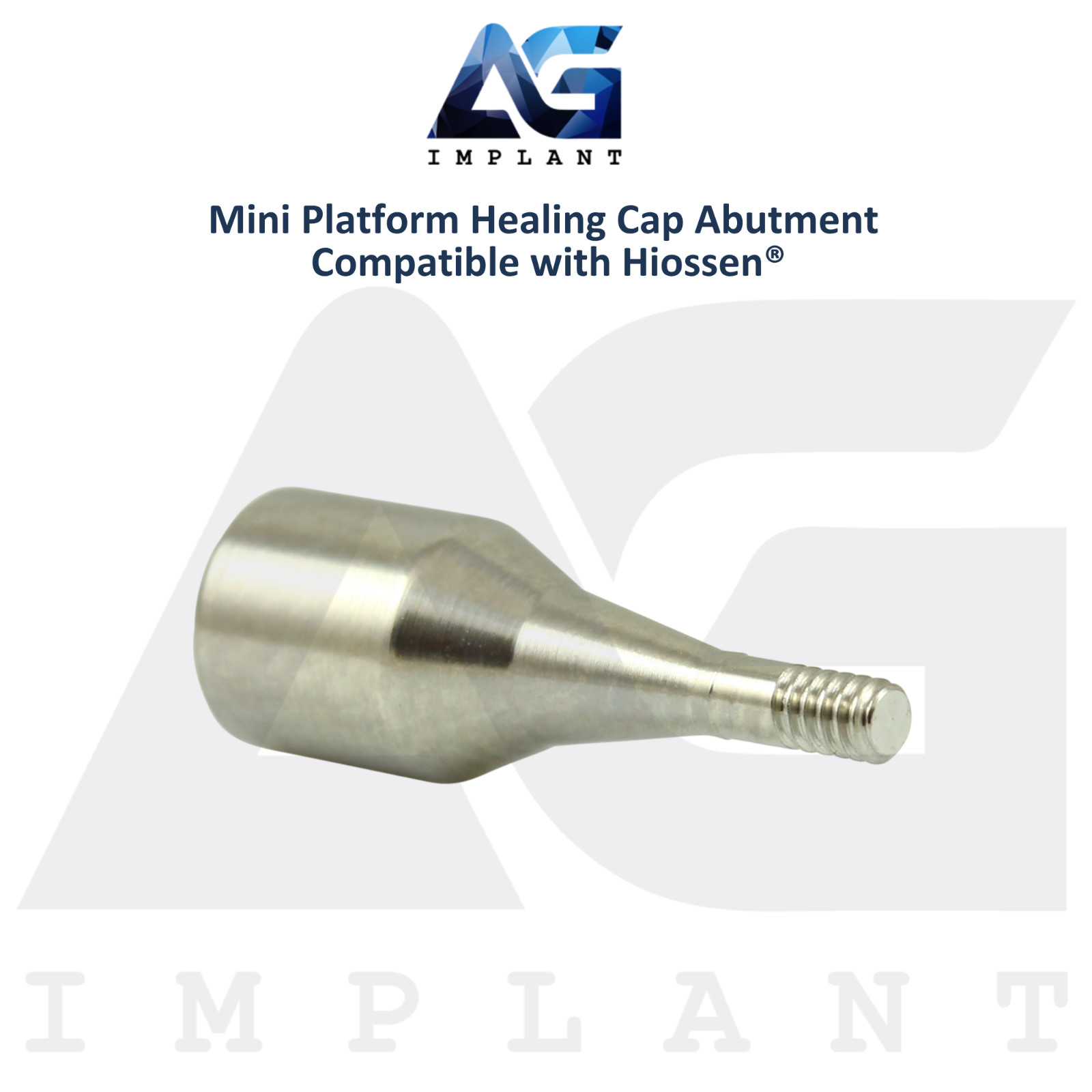 10 Dental Titanium Healing Cap Prosthetic Mini Platform 2.1mm Hiossen Compatible