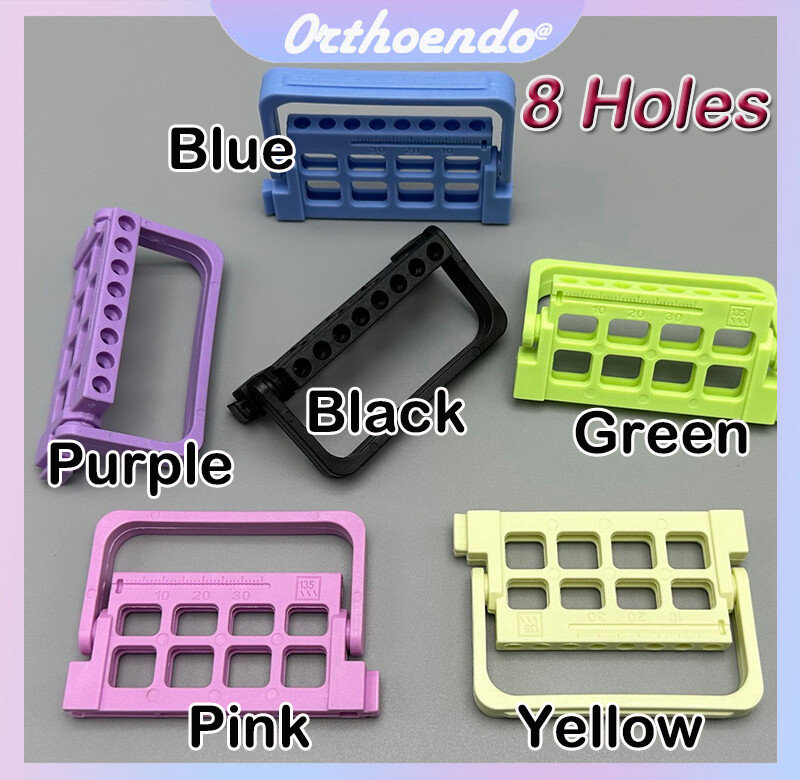 Dental 8/16 Holes Bur Endo Files Block Holder Stand Autoclave Disinfection Box