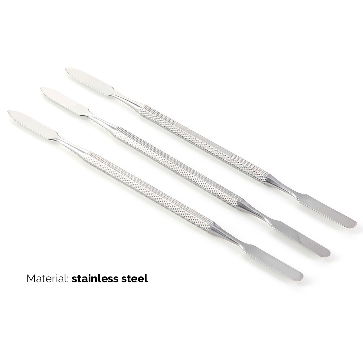 3Pc Stainless Steel Mixing Spatula Tool Non-Slip Handle Mixing Stick Color Tools