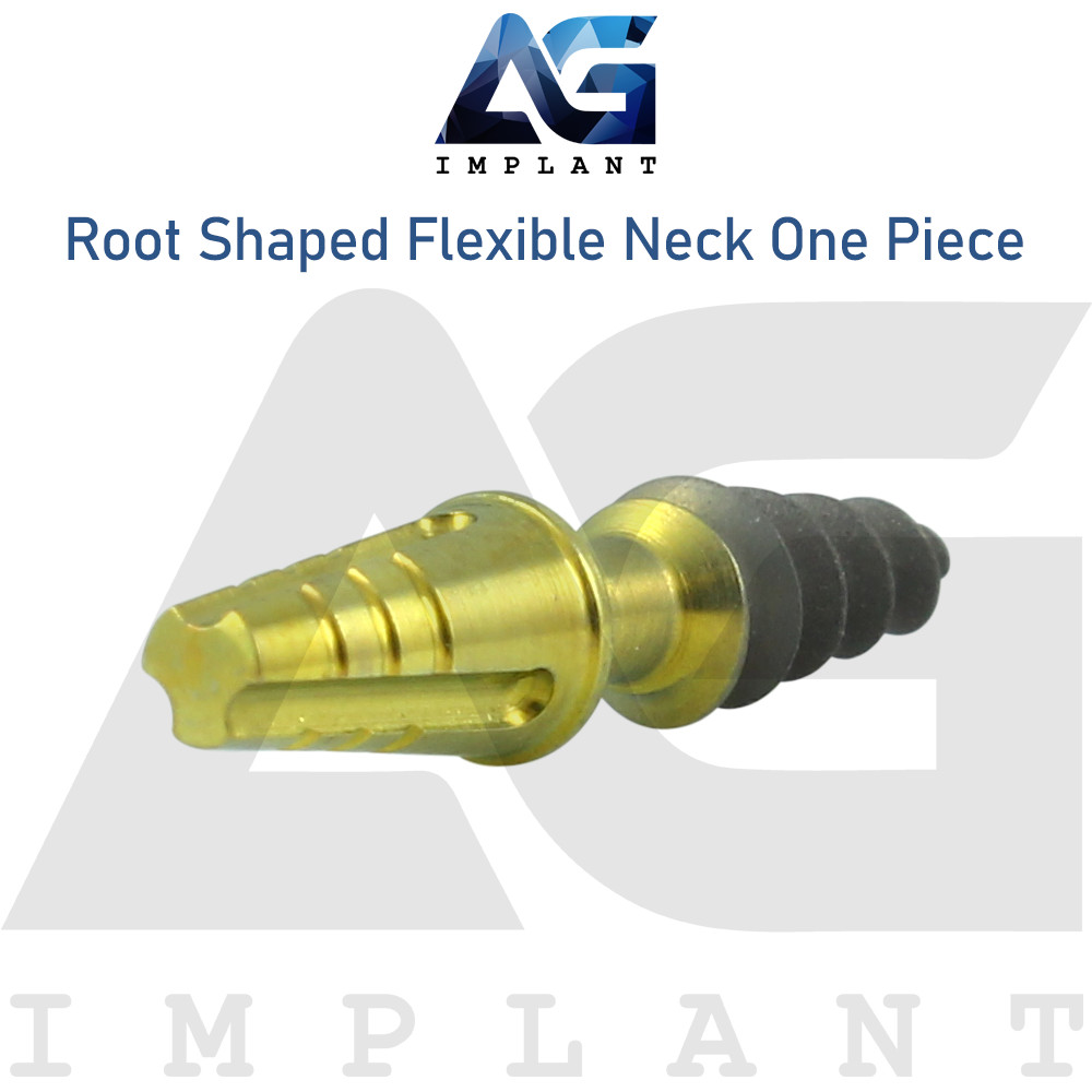 Root Shaped Flexible Neck One Piece Fixture System Titanium RBM surface