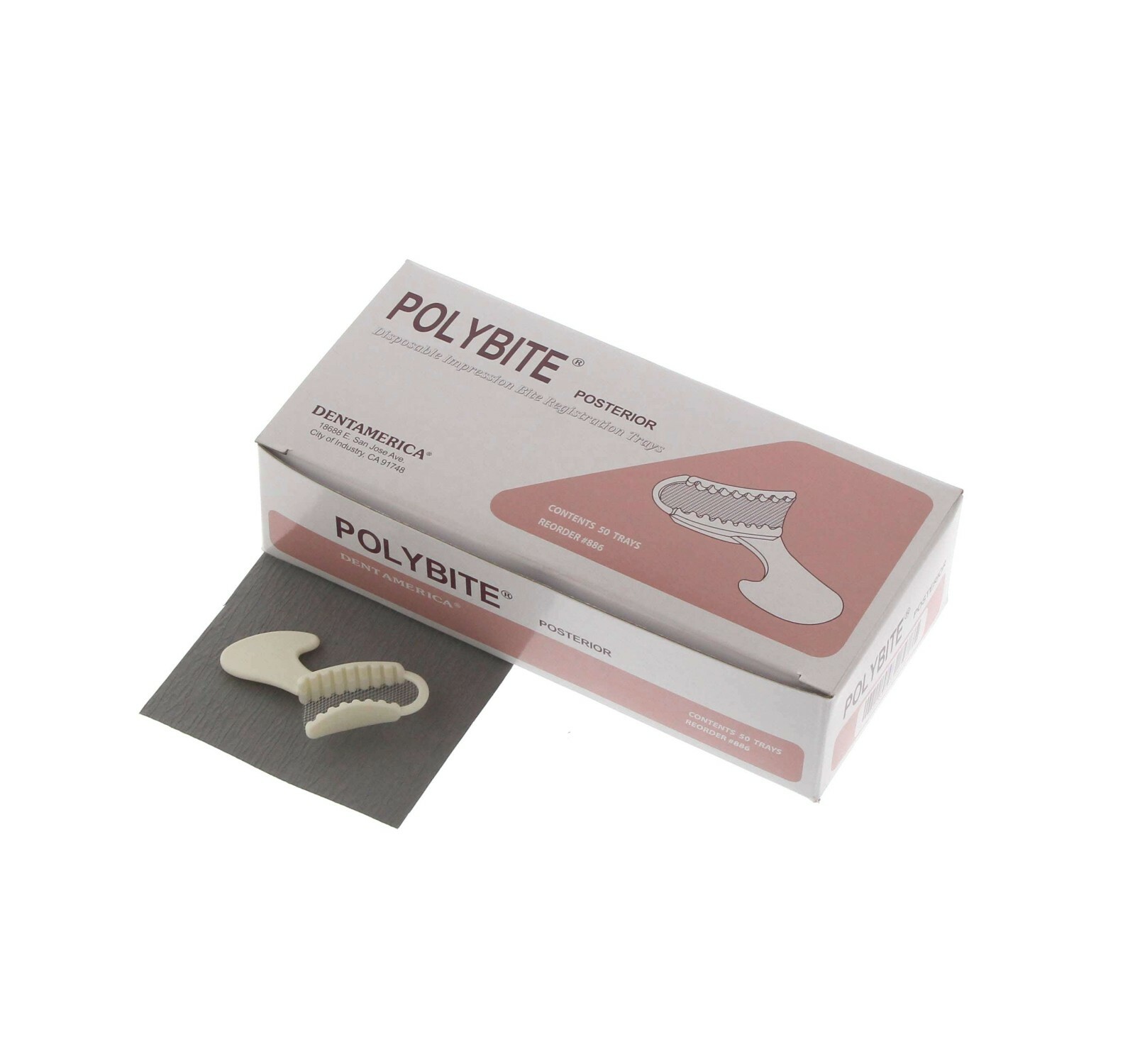 50pcs DentAmerica Polybite Disposable Impression Bite Trays–Posterior
