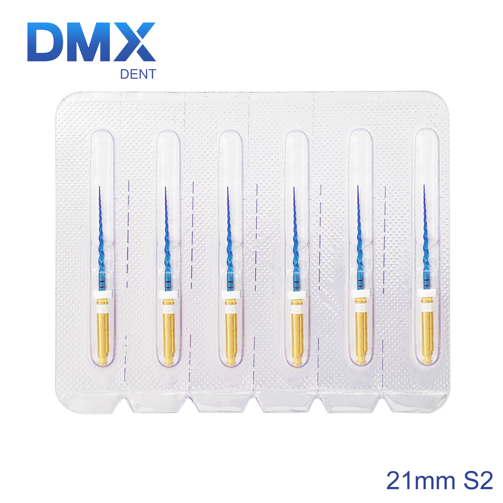 DMXDENT Dental Endo PT-Blue Root Canal Endodontic Niti Rotary Files 21/25/31MM