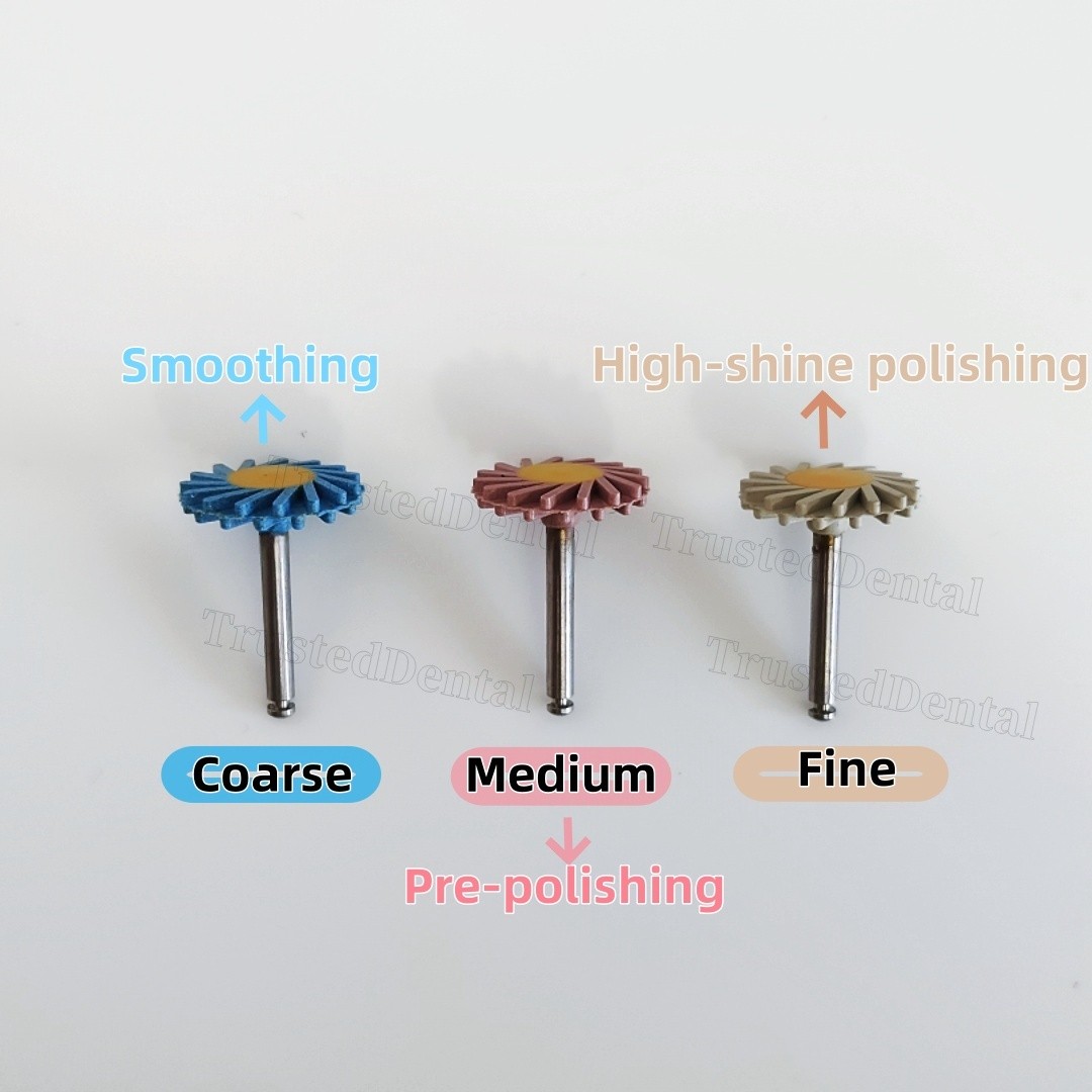 Dental zirconia polishing wheel Rubber Polisher RA Disc14mm l Coarse/Medium/Fine