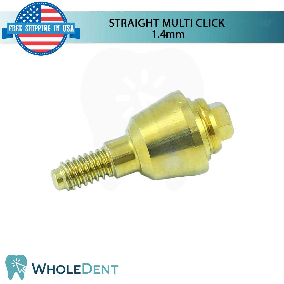 1X Straight Multi Unit 1.4mm Abutment Attachment Internal Hex 2.42mm Dental