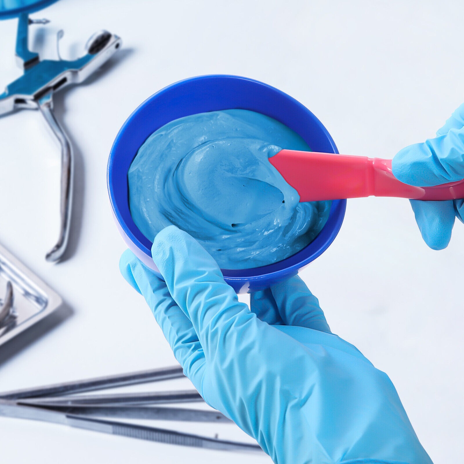 Dental Lab Rubber Mixing Bowl/Spatula for Alginate Impression Plaster Material