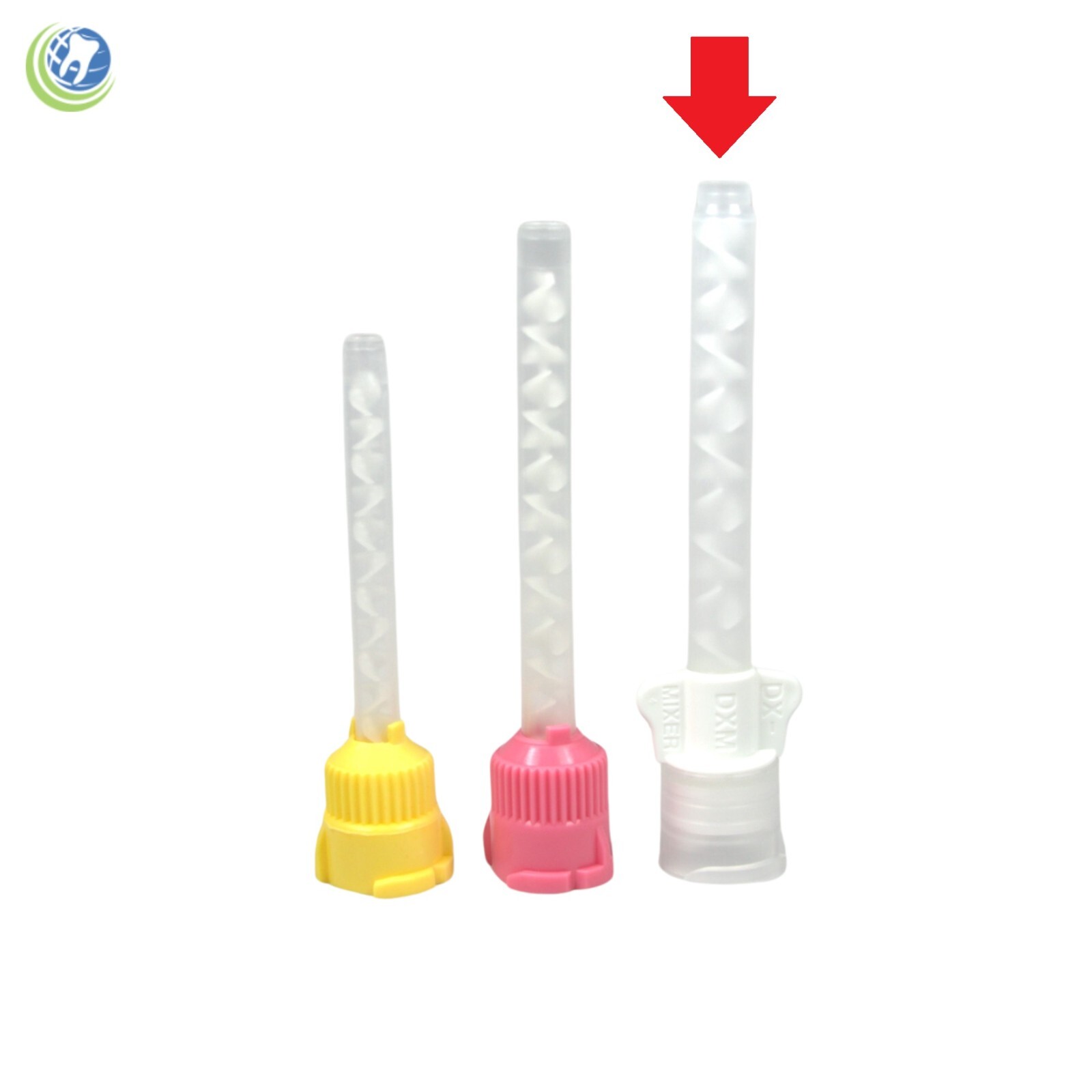 Dental White HP Mixing Tips with Wings 6.5mm x 48 Heavy Body DX-MIXER 1:1