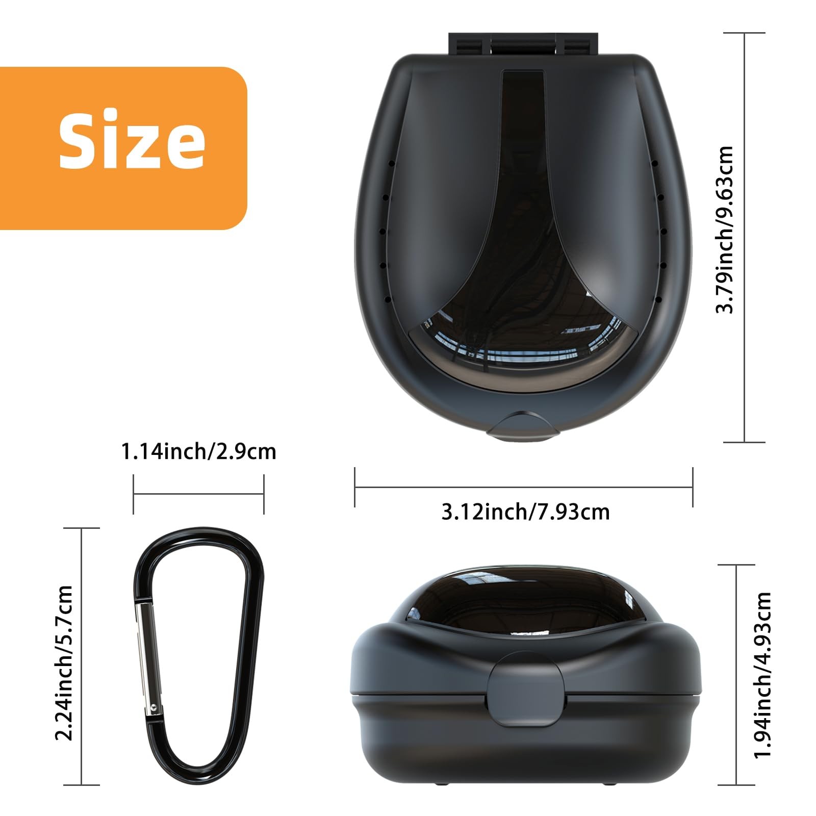 ARGOMAX Sports Mouth Guards Case, 1 Piece Braces Case One Size, Black