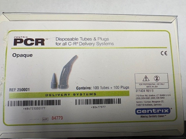 Centrix 250001 Accudose PCR Tubes & Plugs Opaque 100/Pk