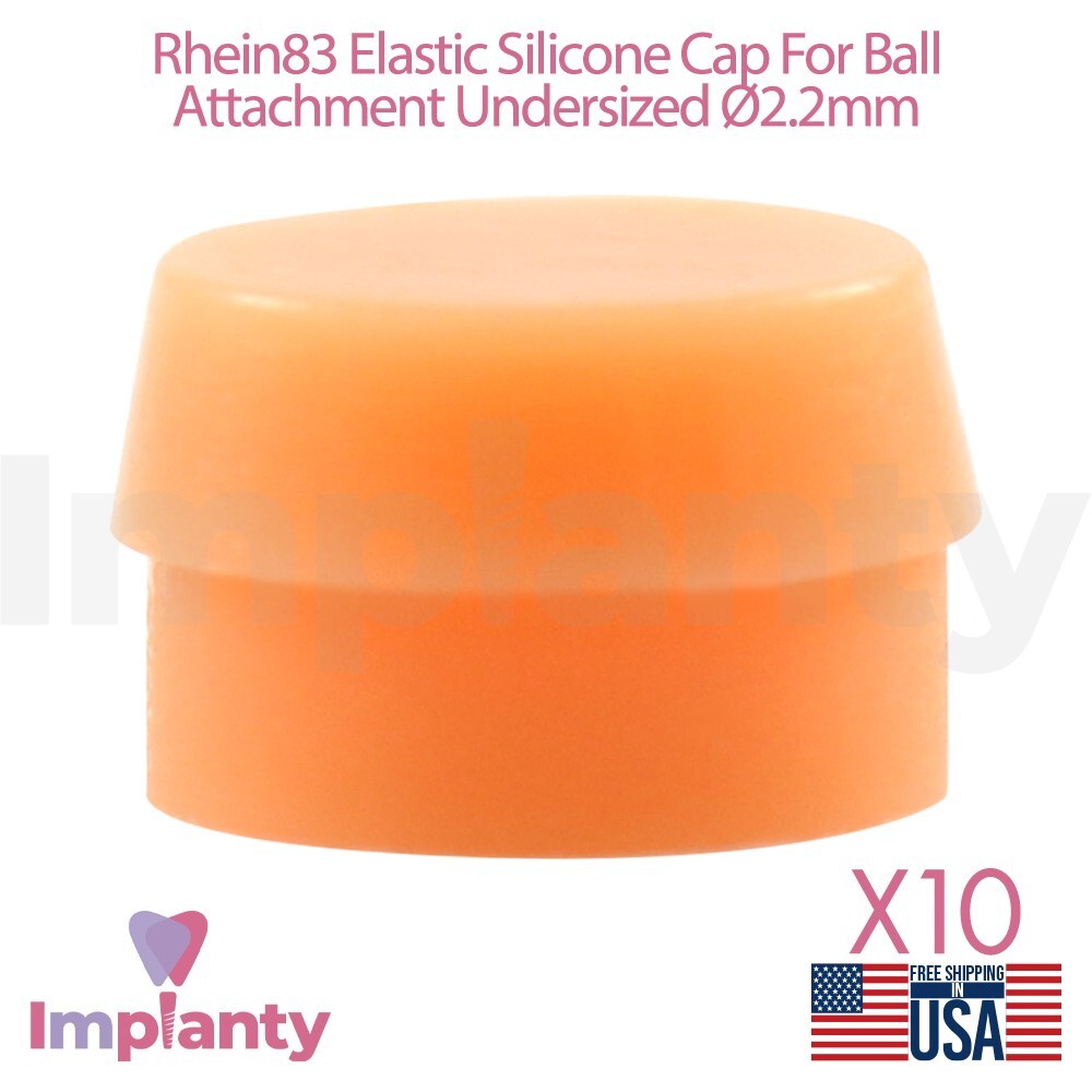 10x Dental Undersized Soft Silicone Caps 2.2mm For Ball Attachment 900g