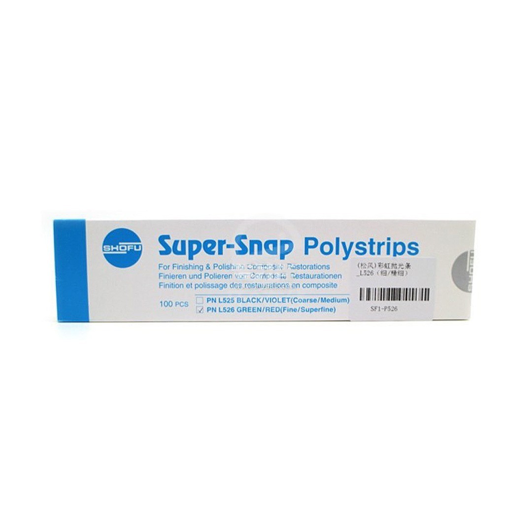 Shofu Super-Snap Polystrips L525/L526 100Pcs Coarse/Medium/Fine/Superfine