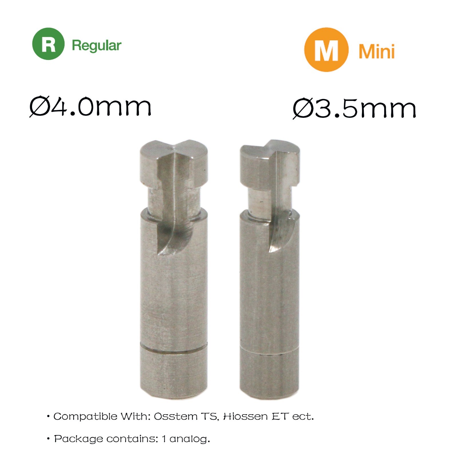 US Healing Abutment Cap Analog Cover Screw Regular Mini Platform For Oss Hiossen