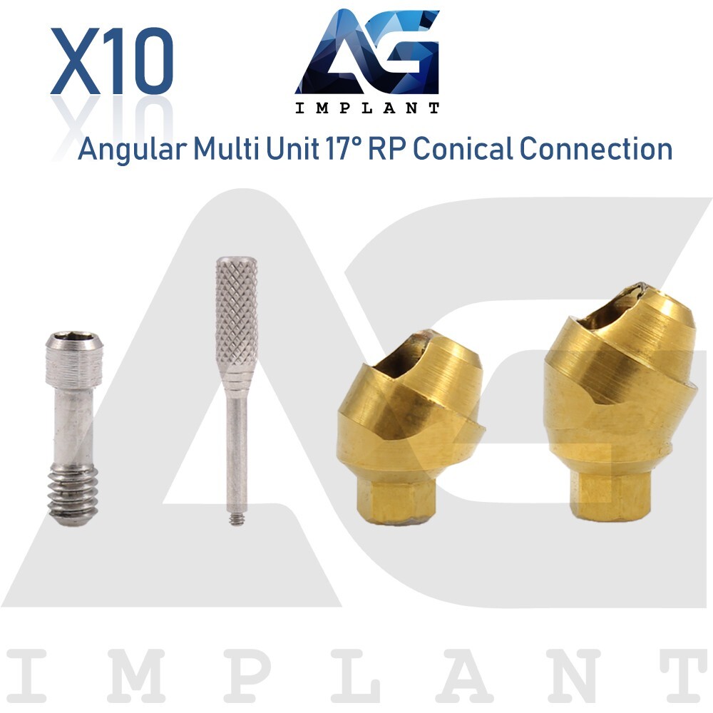 10Angular Multi Unit Prosthetic System 17°Conical Connection RP With Screw 1.6mm