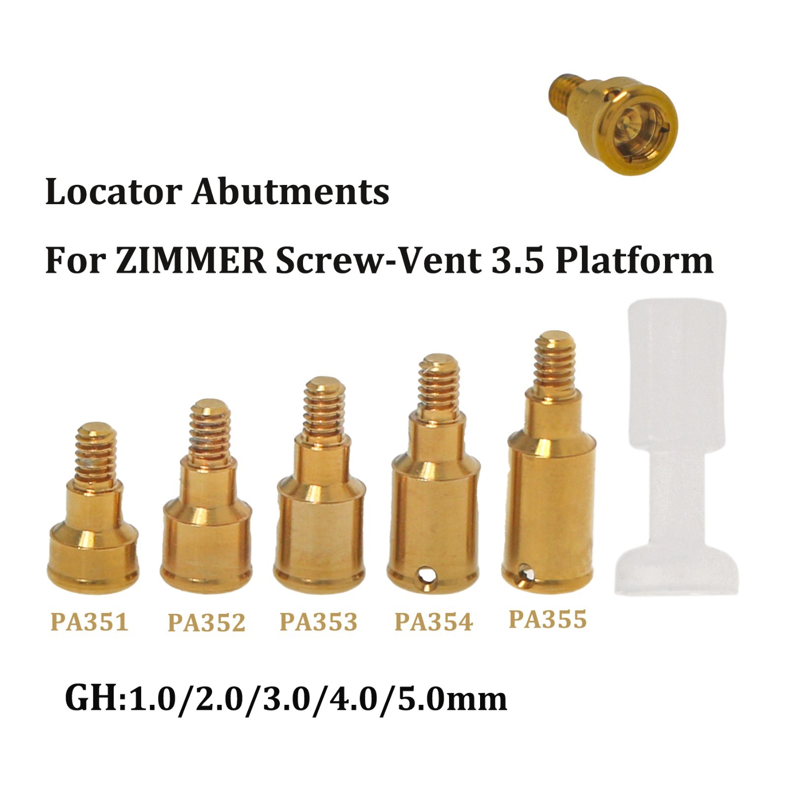 US Dental Overdenture Locator Abutment for ZIMMER Tapered Screw-Vent 3.5Platform