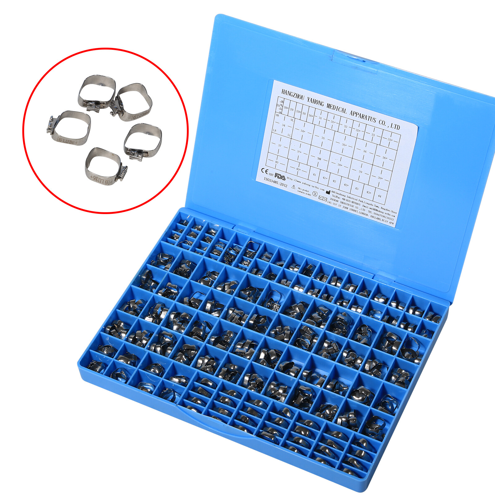 10 Sets Dental Prewelded Sgl Tube Roth.022 1st Molar with Bands Convertible CE