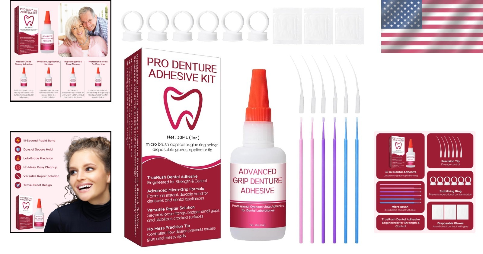 Laboratory-Grade Dental Glue – Fast-Setting & Hypoallergenic for Denture Repair
