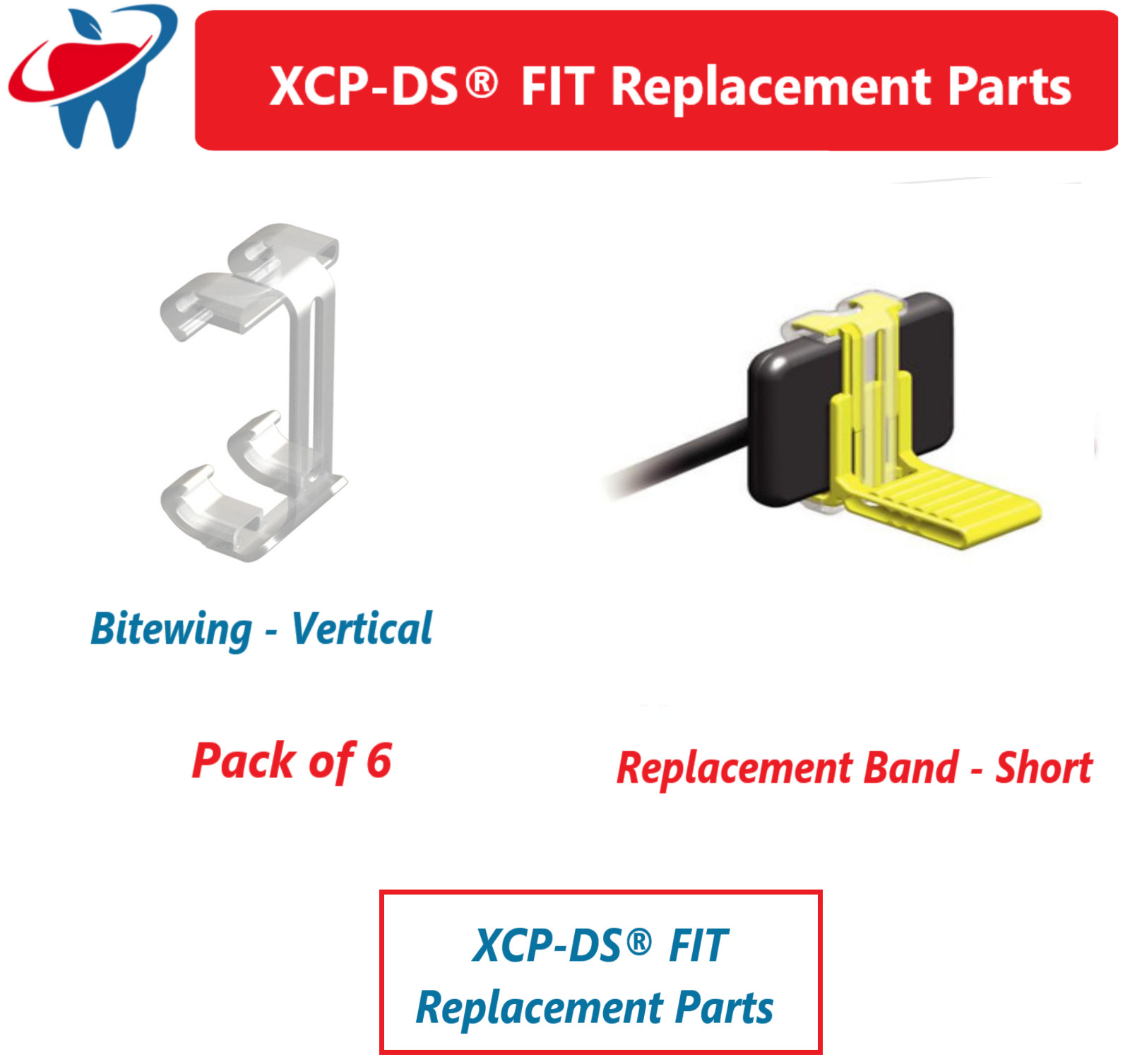 XCP-DS Fit Rinn Band Sensor Holder Silicone Replacement Bands Short or Long 6/pk