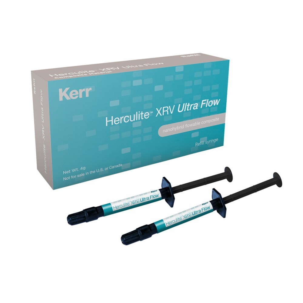 Kerr Herculite XRV Ultra Flow Syringe 2x2g + 20 tips Tips exp. 04.2025