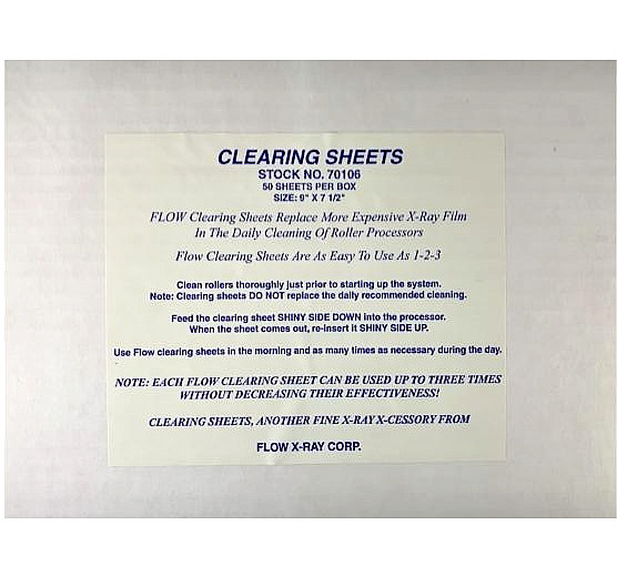 Flow Imaging CLEARING SHEETS KING SIZE (9″X701/2″) #70106