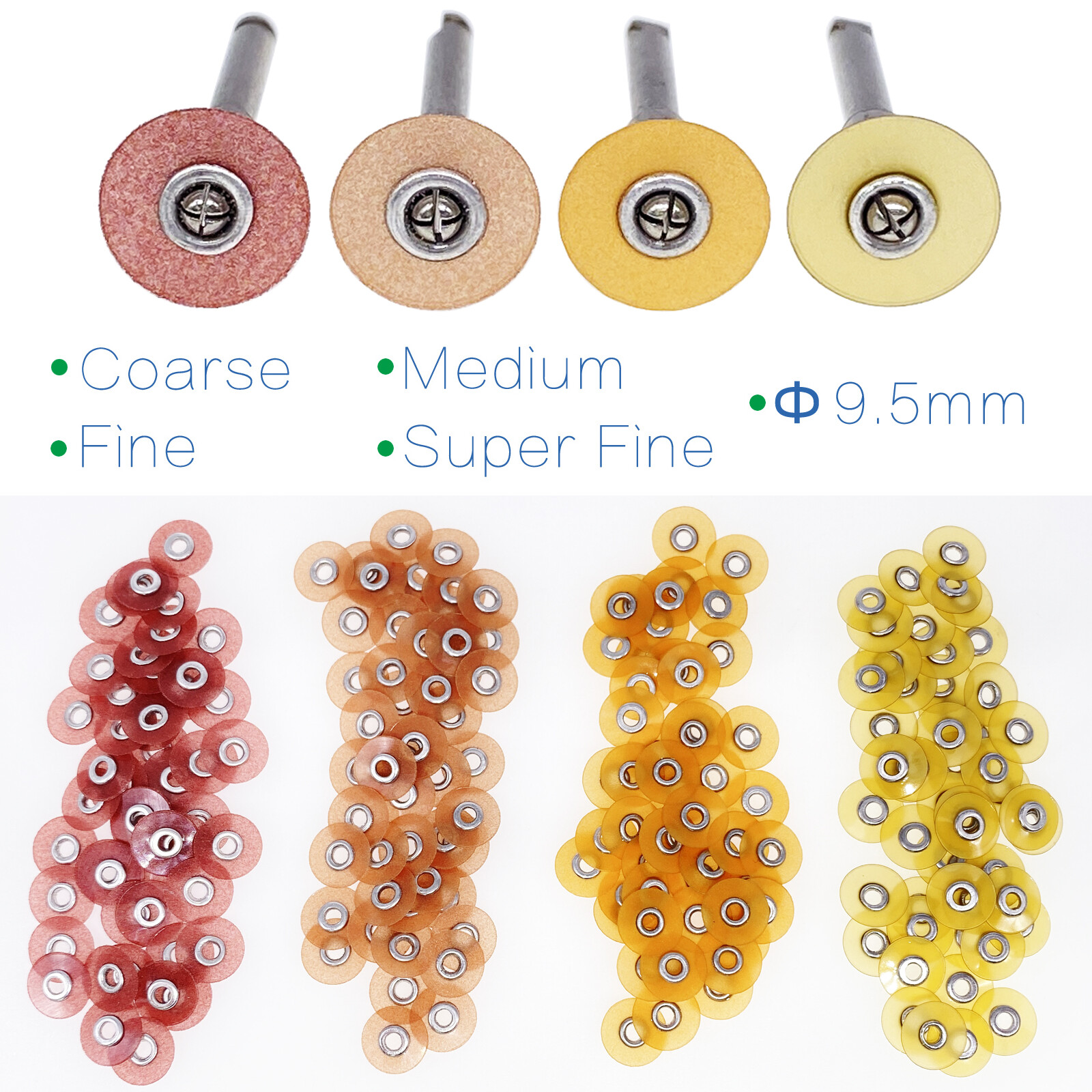 Dental Sof-Lex contouring polishing 2381 Pop-On discs 0.37″ 9.5mm or Mandrel