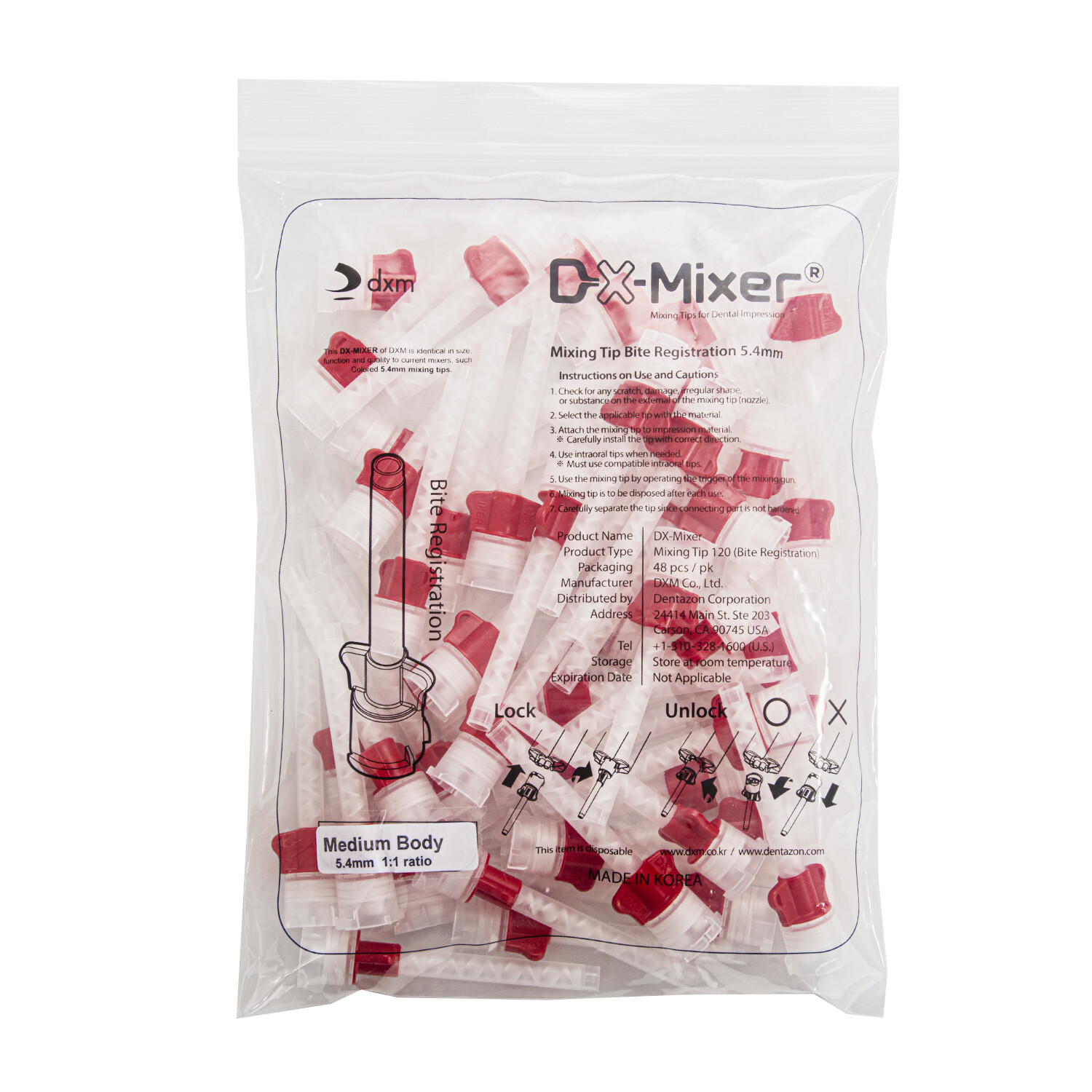 480（10Bags）DX-Mixer Dental Disposable Impression Mixing Tips Heavy PVS/VPS