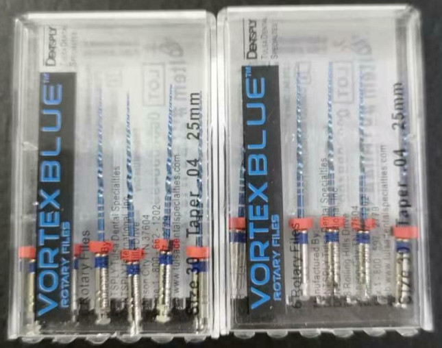 .04 Dentsply Tulsa Dental Vortex Blue Taper rotary files 21mm or 25mm 6files/pk