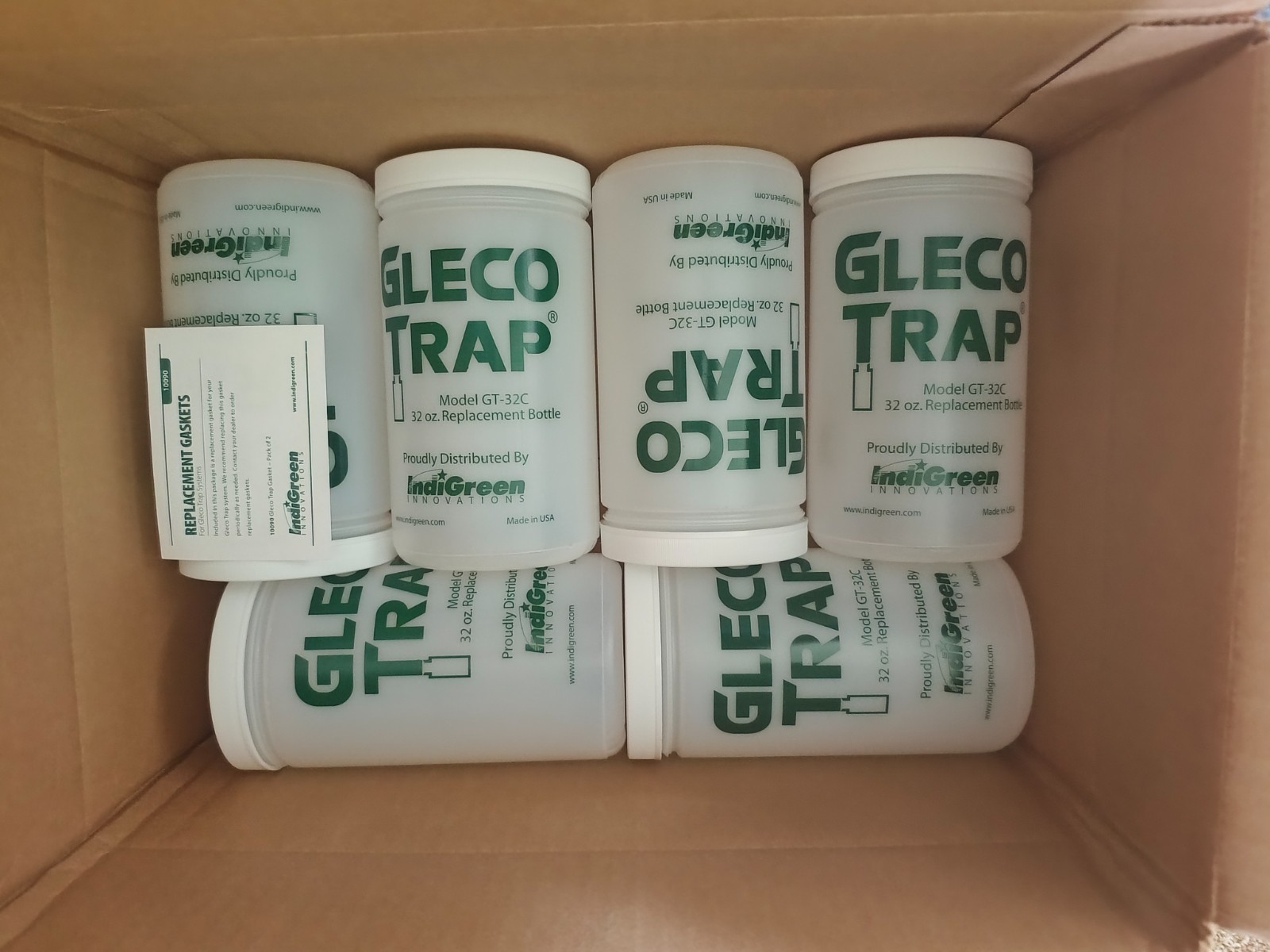 Gleco Trap GT-32C 32oz Replacement Bottles Plaster Dental Pottery Trap 11 Pack