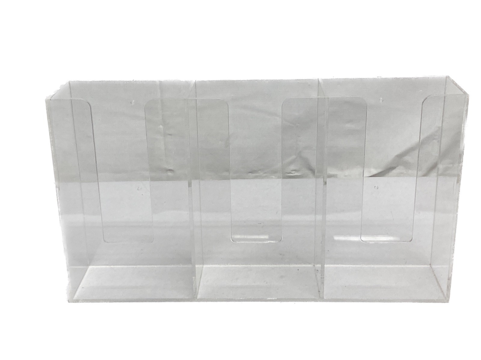 Lab Medical Acrylic 3-Compartment Holder Organizer Rack for Gloves Wipes Kleenex
