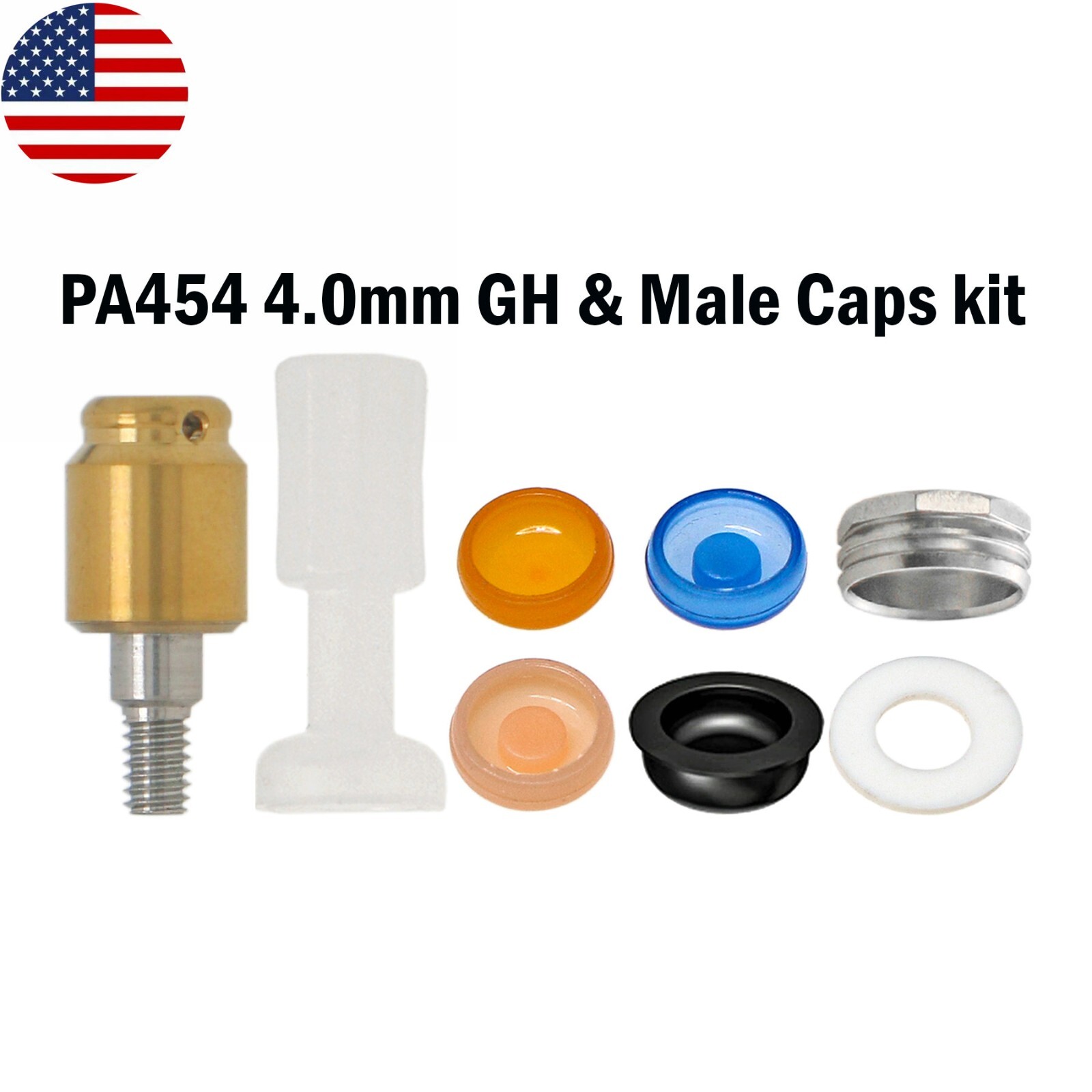 US Dental Attachment Abutment Male Cap Tool fit Zimmer Removable PAØ3.5mm/4.5mm