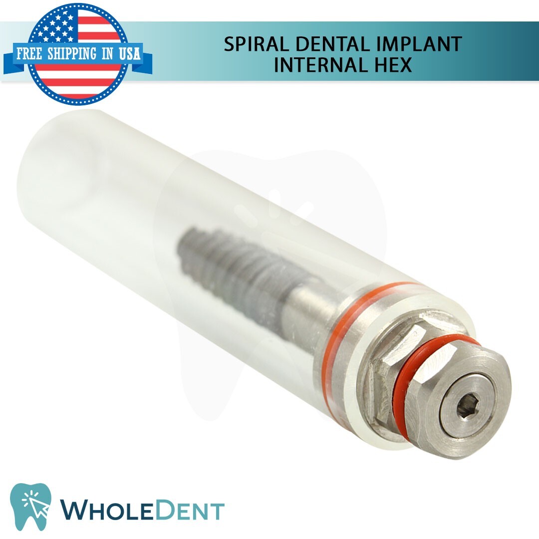 5x Dental Spiral Instrument Tool Int Hex 2.42mm Titanium Sterile Anodized