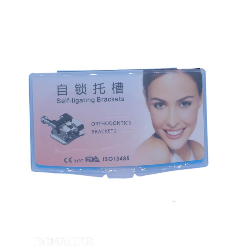 Dental 1Kit 20pcs self-ligating mental bracket brace roth 022 345 hook with tool