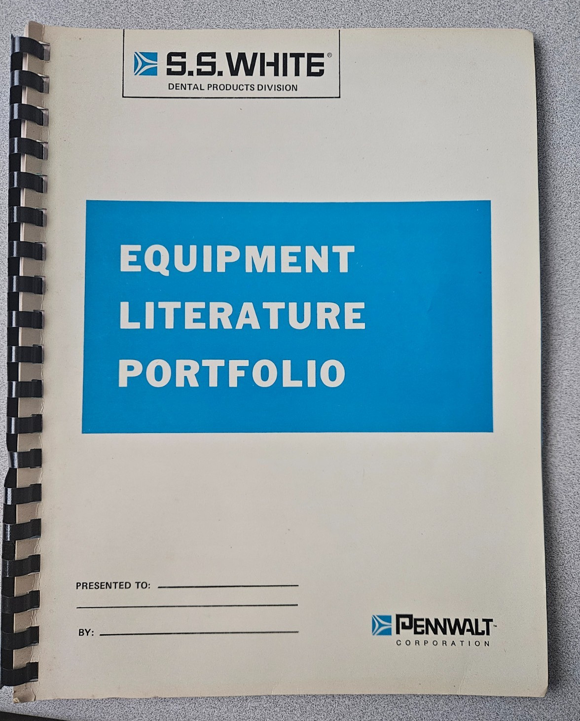 SS WHITE VINTAGE EQUIPMENT LITERATURE PORTFOLIO