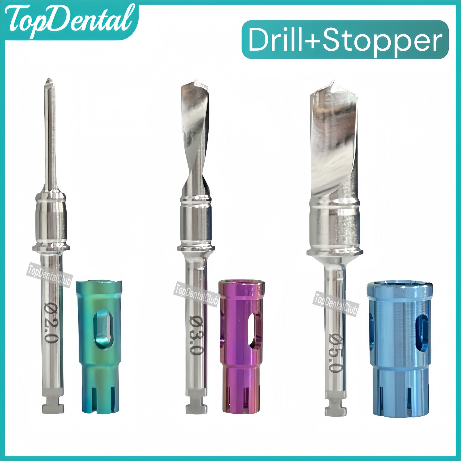 Dental GBR AutoBone Collector Drill With Stopper Bone Chip Marker Harvest Drills