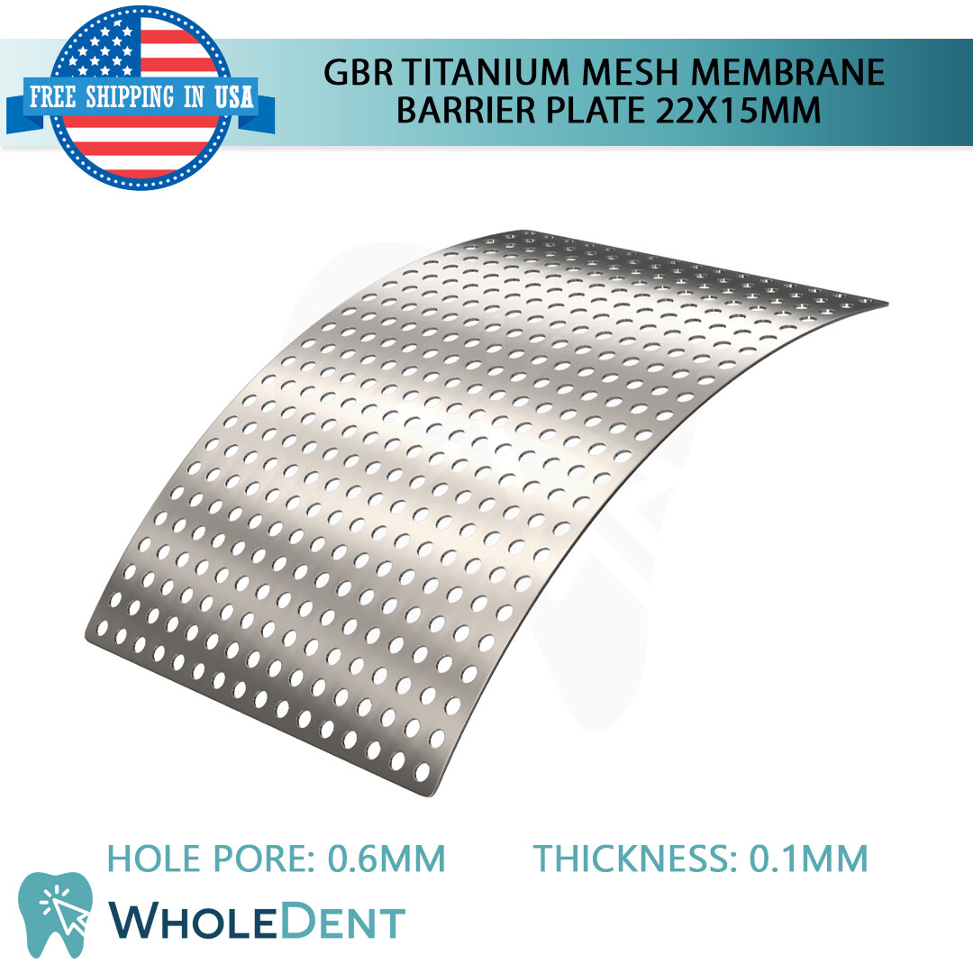 GBR Titanium Mesh Membrane Plate Bon Tack Barrier 22x15mm, Dental Im plant