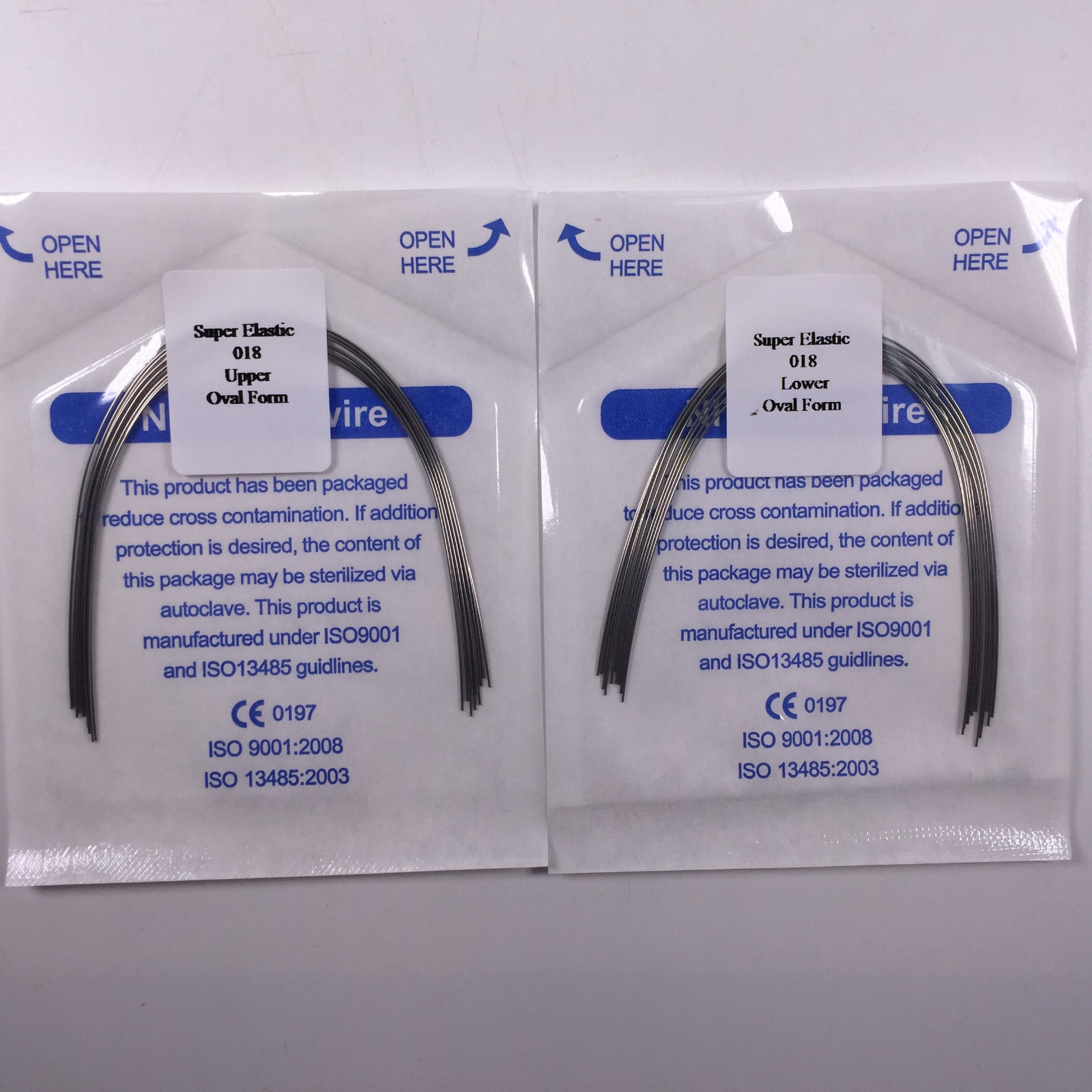 Dental Niti Super Elastic Arch Wires Round Orthodontic Oval Ovoid 012-020 Up/Lo