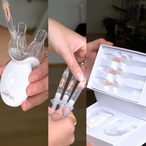 SmileBright 35% Teeth Whitening LIGHT Kit with 3 syringes & bleaching trays