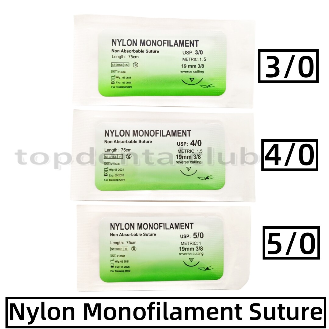 200Pcs Dental Practise Sutures Reverse Suture Metric 1.5 Nylon Monofilament