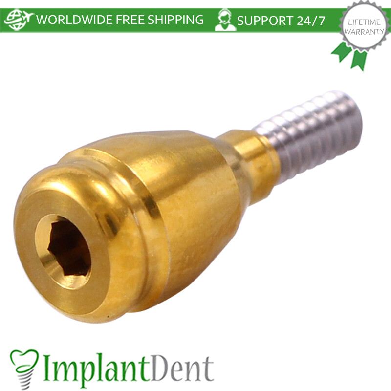 5x Dental Straight Lokator Attachment Slim Platform Int Hex 2.0mm Dentistry Tool